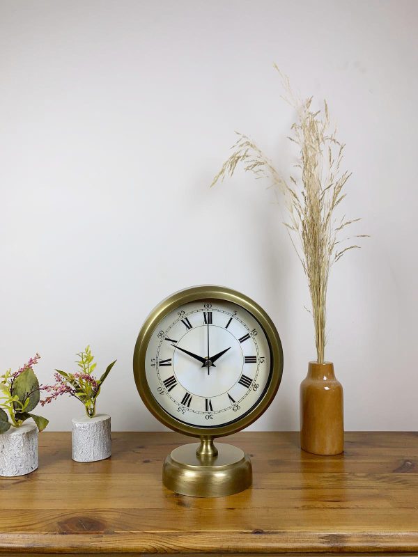 Eskitme Metal Anka Masa Saati 25×20 cm