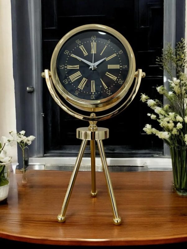 Mini gold tripod masa saati