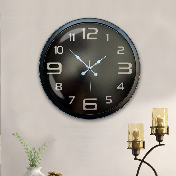 40 cm Black Metal Modern Wall Clock