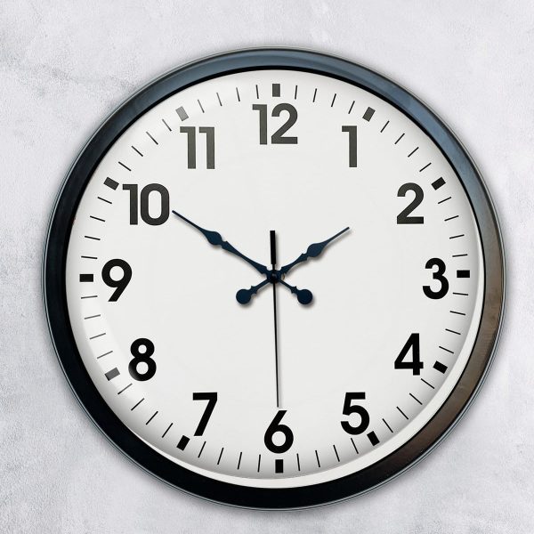 40 cm Black Metal Standard Wall Clock