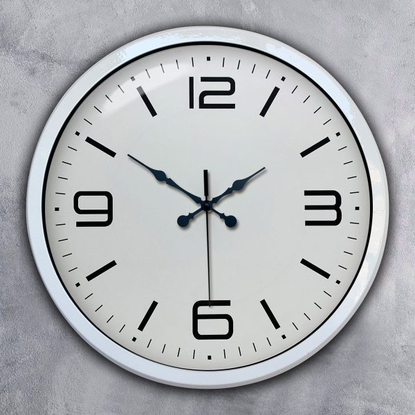 40 cm White Metal Modern Wall Clock