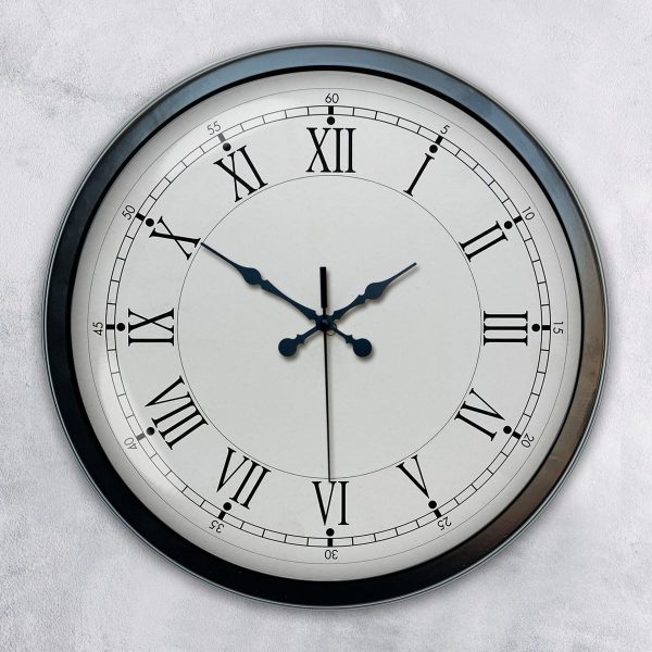 40 cm Black Metal Retro Wall Clock