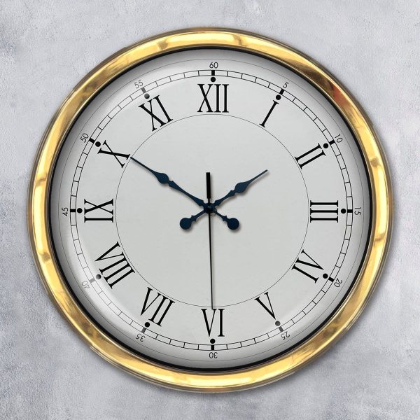 40 cm Metal Gold Retro Wall Clock