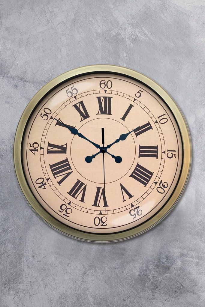 40 Cm Eskitme Metal Duvar Saati