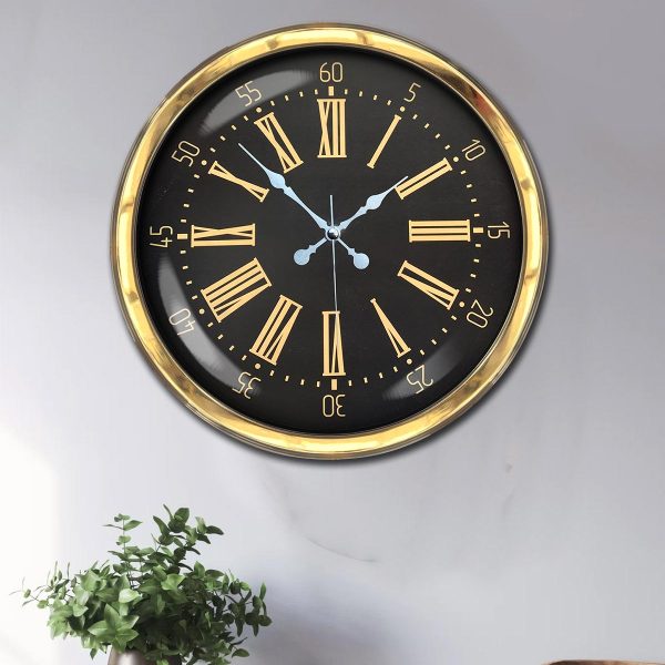 40 cm Metal Gold Roman Numeral Wall Clock