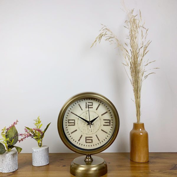 Eskitme Metal Vintage Masa Saati 25x20 cm