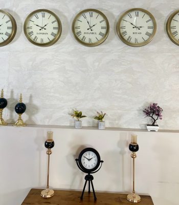 36 cm eskitme metal dünya duvar saati