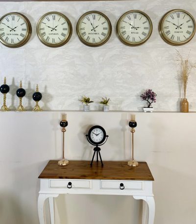 40 cm eskitme metal dünya duvar saati