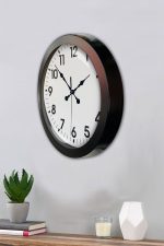 36 cm Siyah Metal Standart Duvar Saati