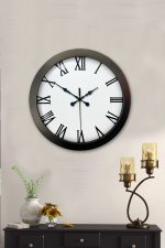 36 cm Siyah Metal Roma Rakamlı Duvar Saati