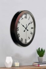 36 cm Siyah Metal Roma Rakamlı Duvar Saati