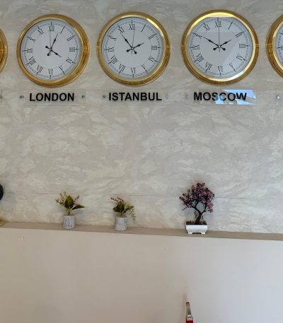 40 Cm Dünya Duvar Saati Seti