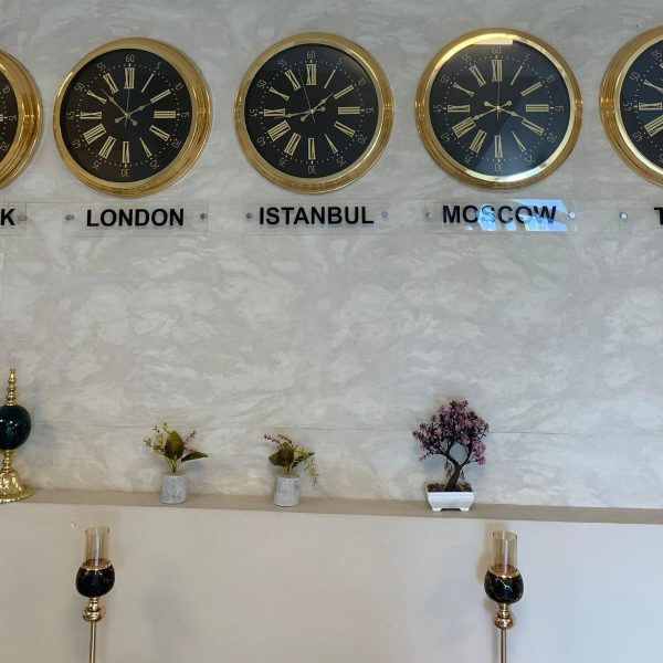 Gold Duvar Dünya Saati