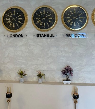 Gold Duvar Dünya Saati
