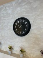 40 Cm Siyah Metl Duvar Saati