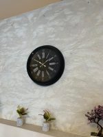 40 cm Siyah Metal Modern Duvar Saati