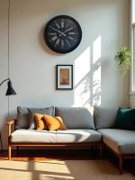 40 cm Siyah Metal Modern Duvar Saati