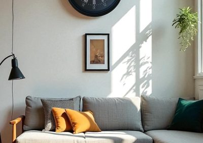40 cm Siyah Metal Modern Duvar Saati