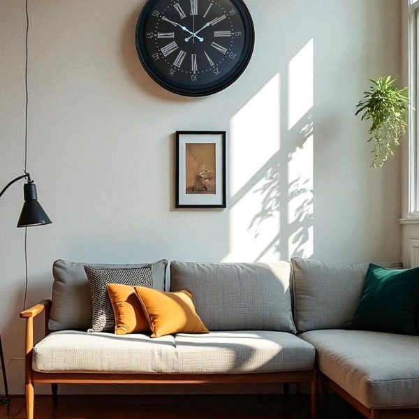 40 cm Siyah Metal Modern Duvar Saati