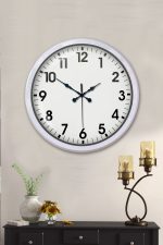 52 cm Beyaz Metal Standart Duvar Saati
