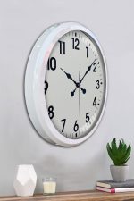 52 cm Beyaz Metal Standart Duvar Saati