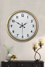 52 cm Eskitme Metal Dekoratif Duvar Saati
