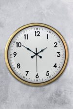 52 cm Eskitme Metal Dekoratif Duvar Saati