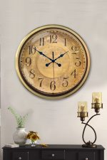 52 cm Eskitme Metal Dekoratif Duvar Saati