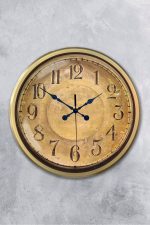 52 cm Eskitme Metal Dekoratif Duvar Saati