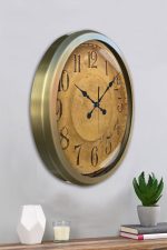 52 cm Eskitme Metal Dekoratif Duvar Saati
