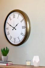 52 cm Eskitme Metal Roma Rakamlı Duvar Saati