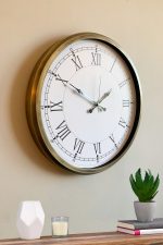 52 cm Eskitme Metal Roma Rakamlı Duvar Saati