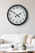 60 cm Siyah Metal Duvar Saati