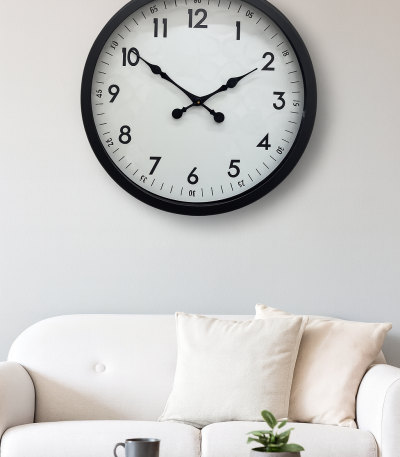 60 cm Siyah Metal Duvar Saati