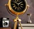 Mini Gold Tripod Masa Saati – 37x18 cm